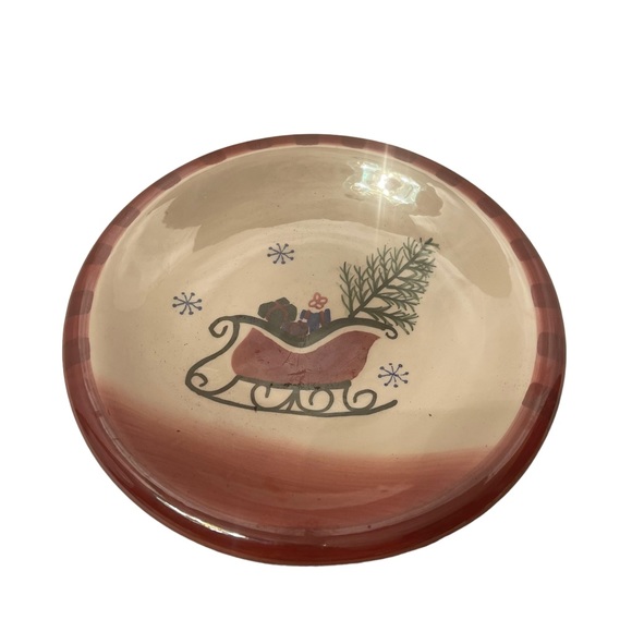 Royal Seasons Sleigh Mug and Plate Set Ceramic Glaze  NWOT - Picture 3 of 8